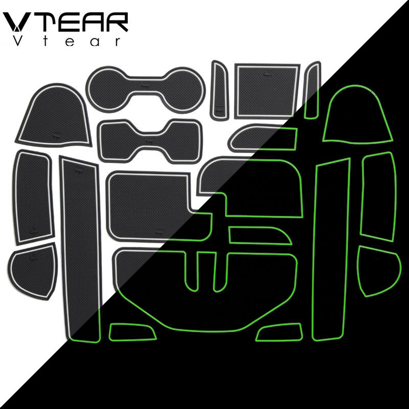 Vtear For Nissan Navara NP300 D23 2015 2016 2017 2018 2019 2020 2021 Gate slot pad Interior Door Pad Cup Holders Non-slip mats 20pcs ราคา 628 บาท*ส่งฟรี