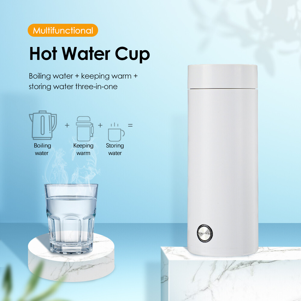 Ấm đun nước điện Ấm siêu tốc tự động Ly trà cà phê 400ml Du lịch Bình đun nước đun sôi Bình giữ nhiệt thông minh