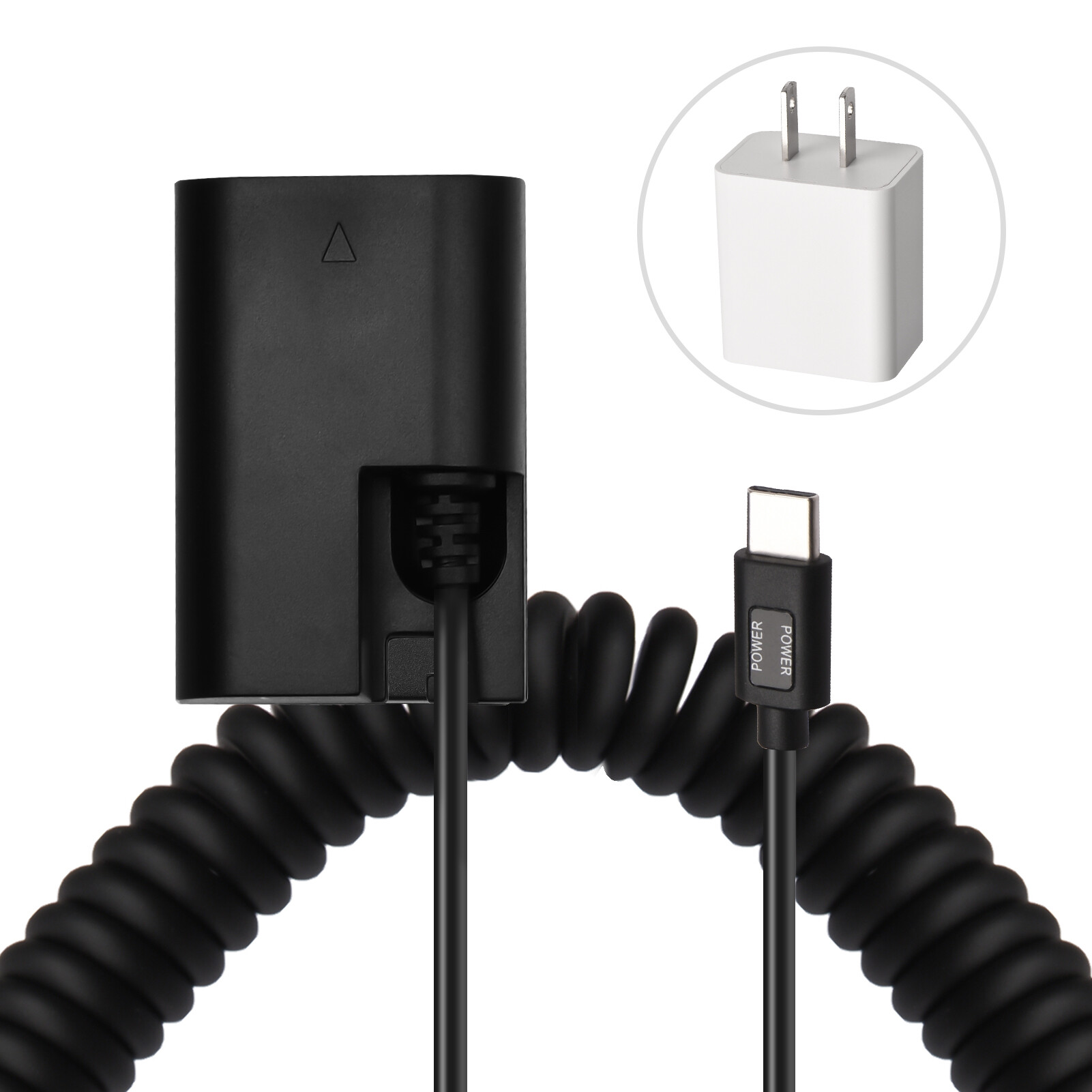 Andoer bộ ghép dc pin giả type-c dr-e6 bộ chuyển đổi pd 20w thay thế cho canon eos 60d 70d 80d 5ds r 5d mark iv iii 5d4 5d3 5d2 ii