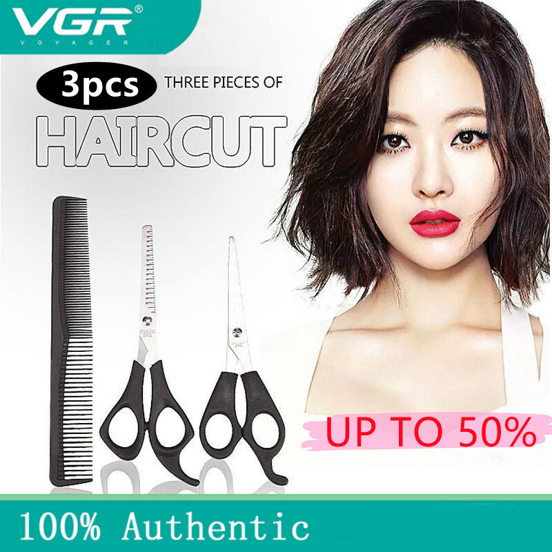 VGR 3 Cái Kéo Làm Tóc, Kéo 6 Inch, Lược Cắt Tóc Mỏng Cắt Tóc Phụ Kiện Kéo Cắt Tóc Salon