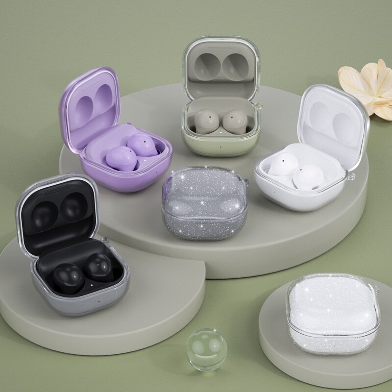 Ốp trong suốt cho Samsung Galaxy Buds2 Ốp mềm chuyên nghiệp có móc cho Chồi FE Chồi sống Pro chồi 2