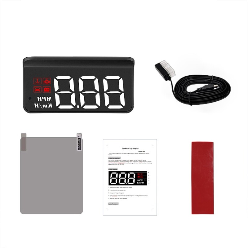  Màn Hình Hiển Thị Trên HUD Mới Nhất M3 Mô Hình OBD2 Máy Chiếu Kính Chắn Gió Cảnh Báo Quá Tốc Độ Kiểu Dáng Xe Hơi Hệ Thống Báo Động Ô Tô Thông Dụng 