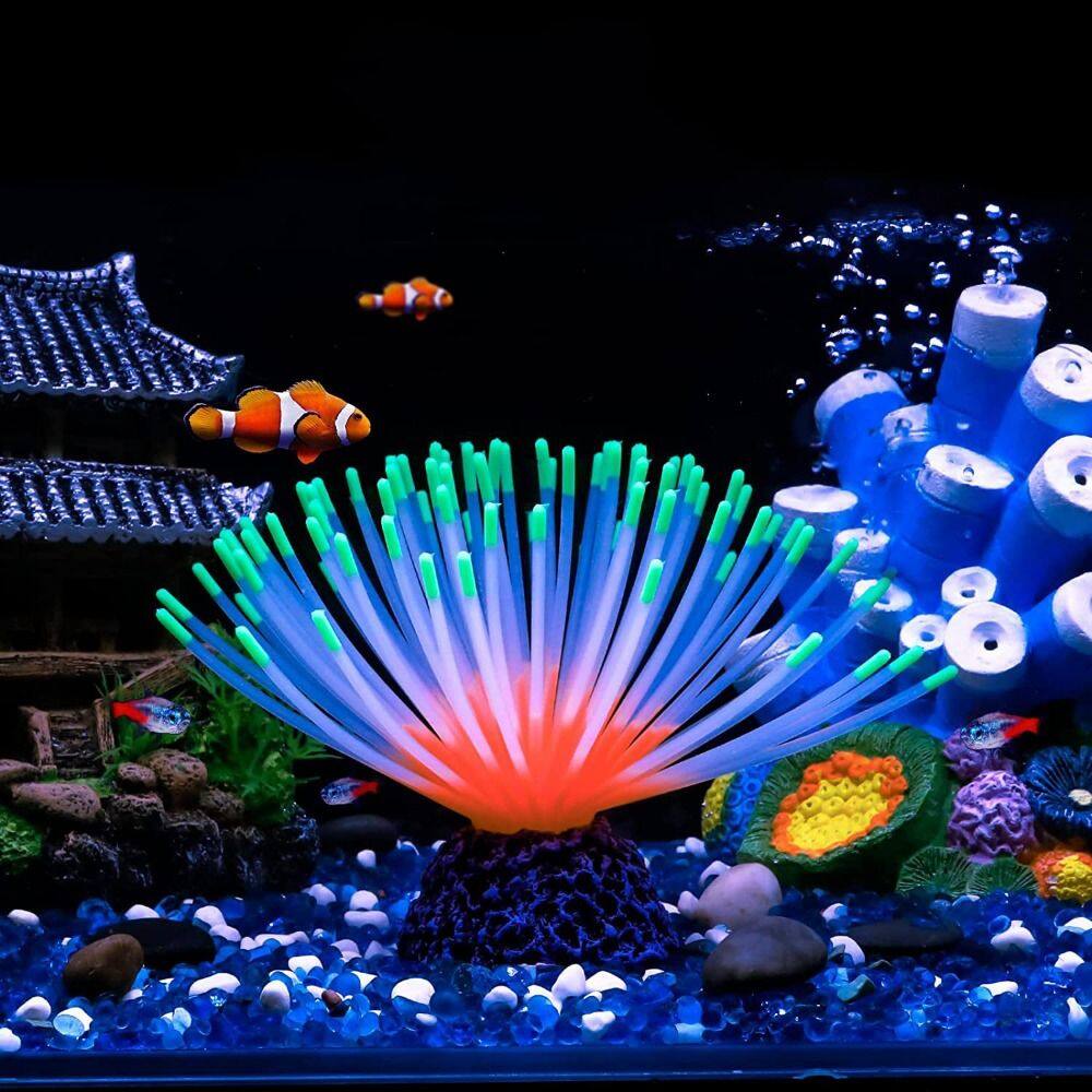 Dangstora mô phỏng nhím biển bóng đèn giả dạ quang mềm san hô san hô trang