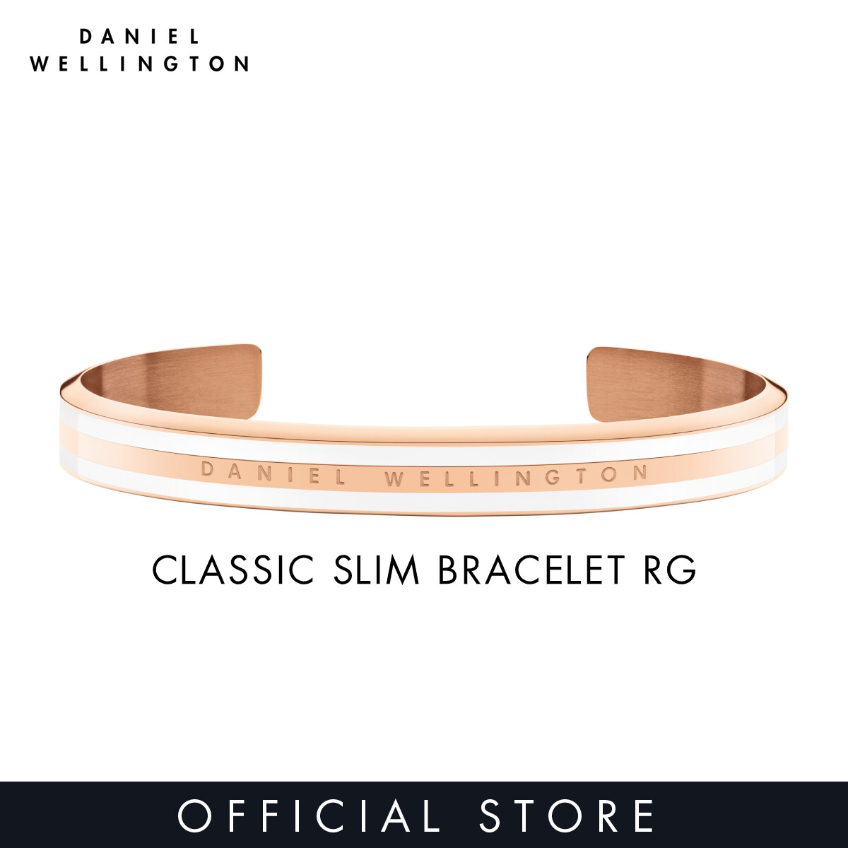 Daniel Wellington Classic Slim Bracelet Satin White Rose Gold - DW OFFICIAL
