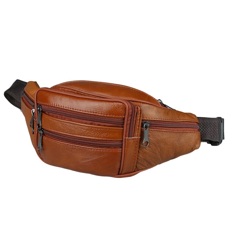 【Hot Sale】Sorel Genuine Leather Casual Men's Waist Fanny Packs Designer Hip Belt Bag for Mobile Phone Travel Women Chest Shoulder Cross Body