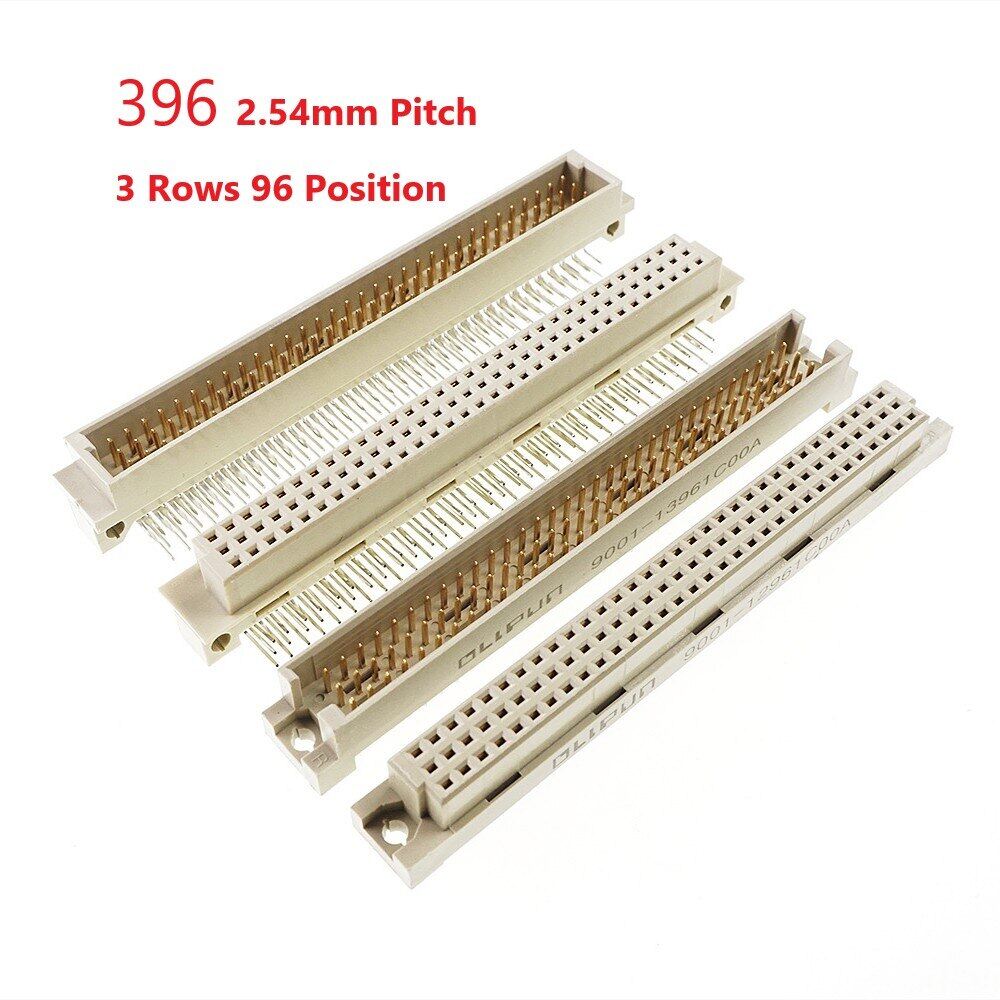 5 cái đầu nối din 41612 đầu cắm 3 hàng 96 vị trí đầu đực cái thẳng đứng góc phải xuyên lỗ pcb 3x32 chân cắm 2.54mm