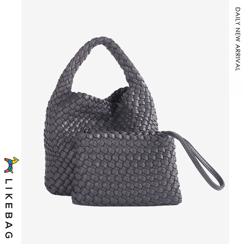 LIKEBAG Fashion Ladies Original Hand Woven Handbag PU Leather Woven women Messenger Bag with woven Small Bag ราคา 1,390 บาท*ส่งฟรี