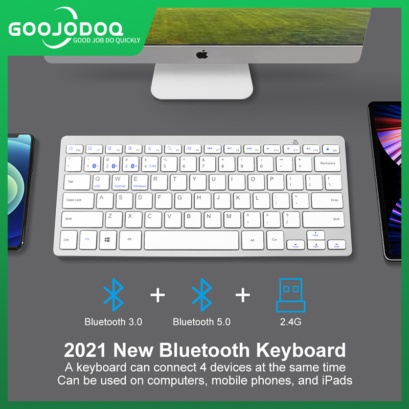 , Bộ Chuột Bàn Phím Đa Phương Tiện Mini Cho Máy Tính Xách Tay PC TV iPad Macbook Tương Thích Với Android, Apple, Windows