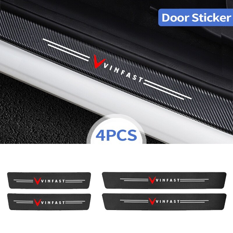 Cho vinfast sợi carbon miếng dán cửa xe hơi bảo vệ tự động ngưỡng Dải sticker cho vinfast fadil vf8 