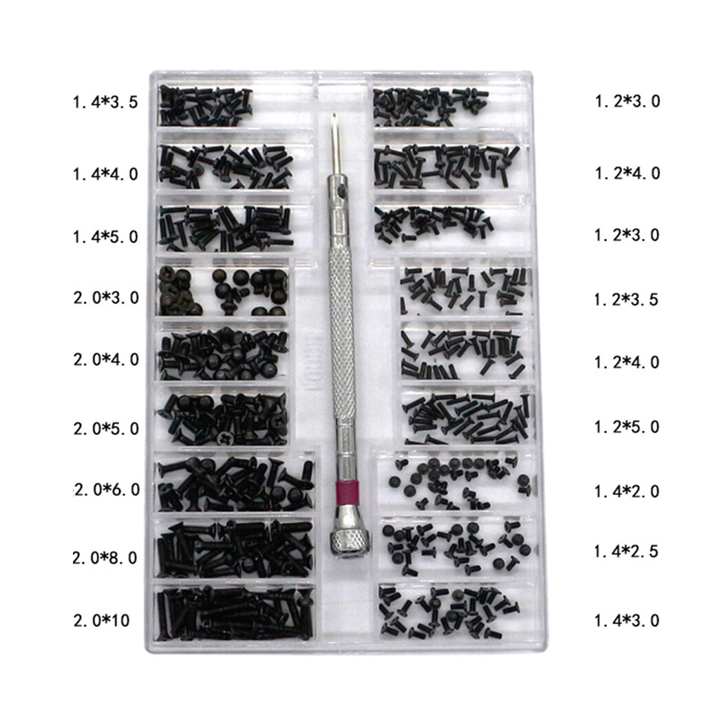 🔥✈Thép Carbon Ốc Vít Mắt Kính Mát Ốc Vít Bộ Dụng Cụ Sửa Chữa với Vít Đồng Hồ Kính Mắt Sửa Chữa Ốc Vít #