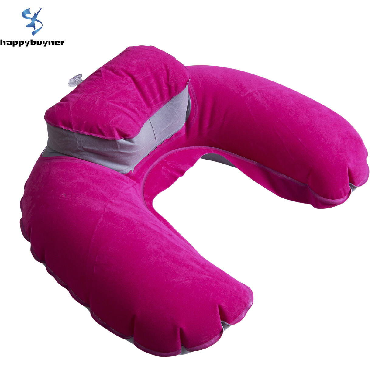 Happybuyner gối bơm hơi gối tựa cổ đầu du lịch xe hơi mềm đệm khí gối hình chữ u du lịch gối ngủ gối bơm hơi du lịch