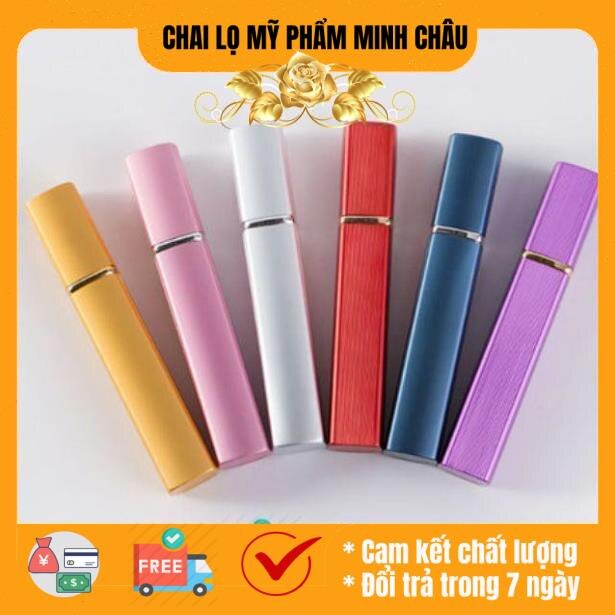 Lọ chiết nước hoa vuông nhôm 12ml - chai chiết nước hoa - lo nuoc hoa