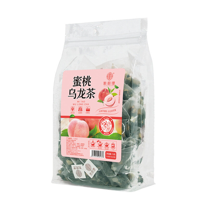 Trà ô long đào túi tam giác gam/túi 175, trà trà đào ô long nước đào trà táo khô táo