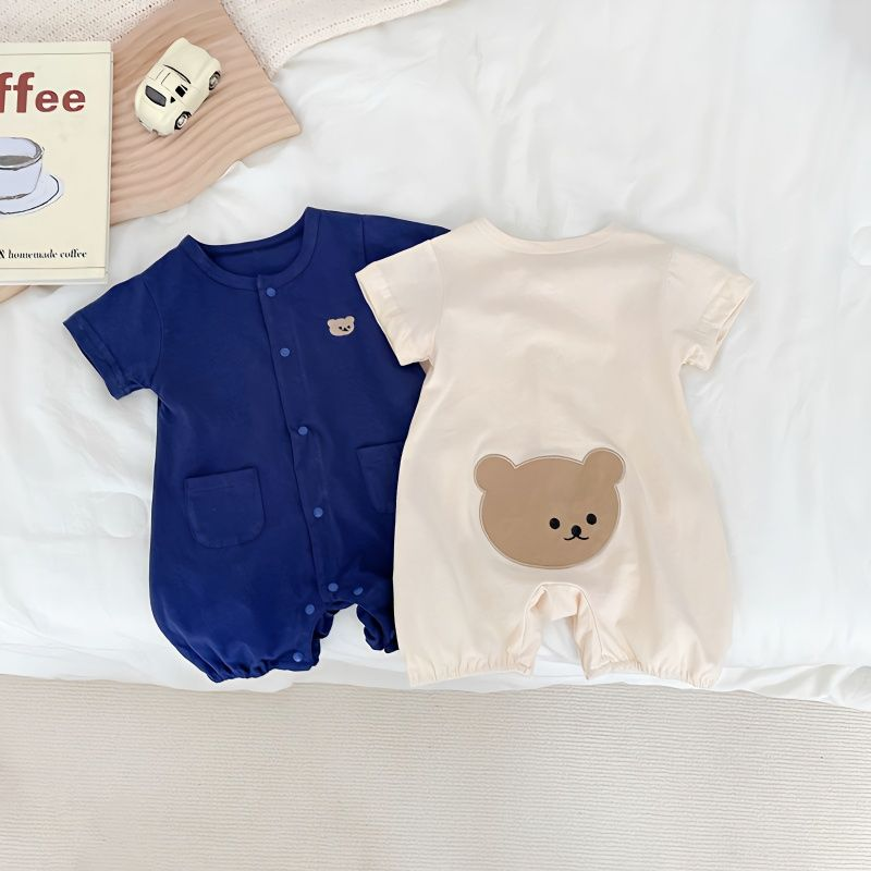Bộ áo liền quần bộ đồ áo liền quần cho bé gái cho bé trai trẻ sơ sinh trẻ mới biết đi bộ áo liền quần tay ngắn cho trẻ sơ sinh