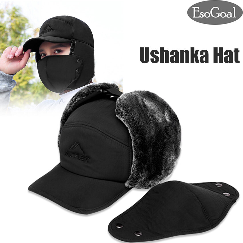 EsoGoal Mũ 3 trong 1 kèm khẩu trang nắng trùm đầu Mũ đi xe đạp ngoài trời chống gió giữ ấm-INTL
