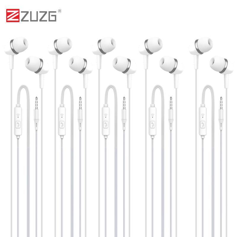 Zuzg Bass Tai Nghe Nhét Tai Earbuds Với HD Microphone 3.5 Mm Cắm Tai Nghe Chụp Có Dây Âm Thanh Stereo Hifi Tai Nghe Chất Lượng