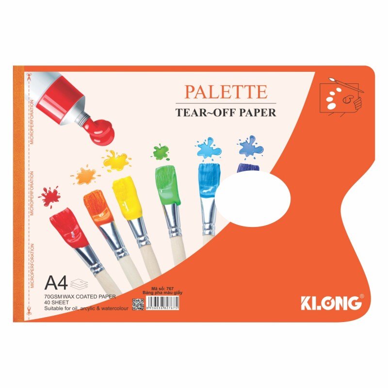 Bảng pha màu giấy paper palette khổ a4 - klong ms: 767