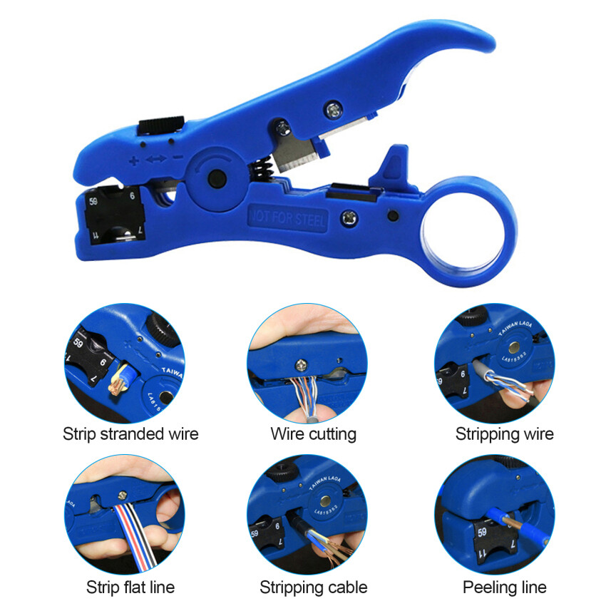 Dụng cụ kìm tước điện đa năng kìm cắt dây cáp đồng trục kìm cắt cho utp/stp rg59 rg6 rg7 rg11