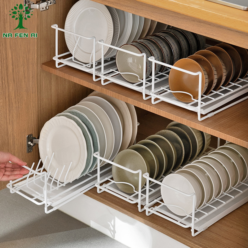 NA FEN AI Kitchen drain rack Single-layer dish storage rack Small cabinet built-in rack ราคา 368 บาท*ส่งฟรี