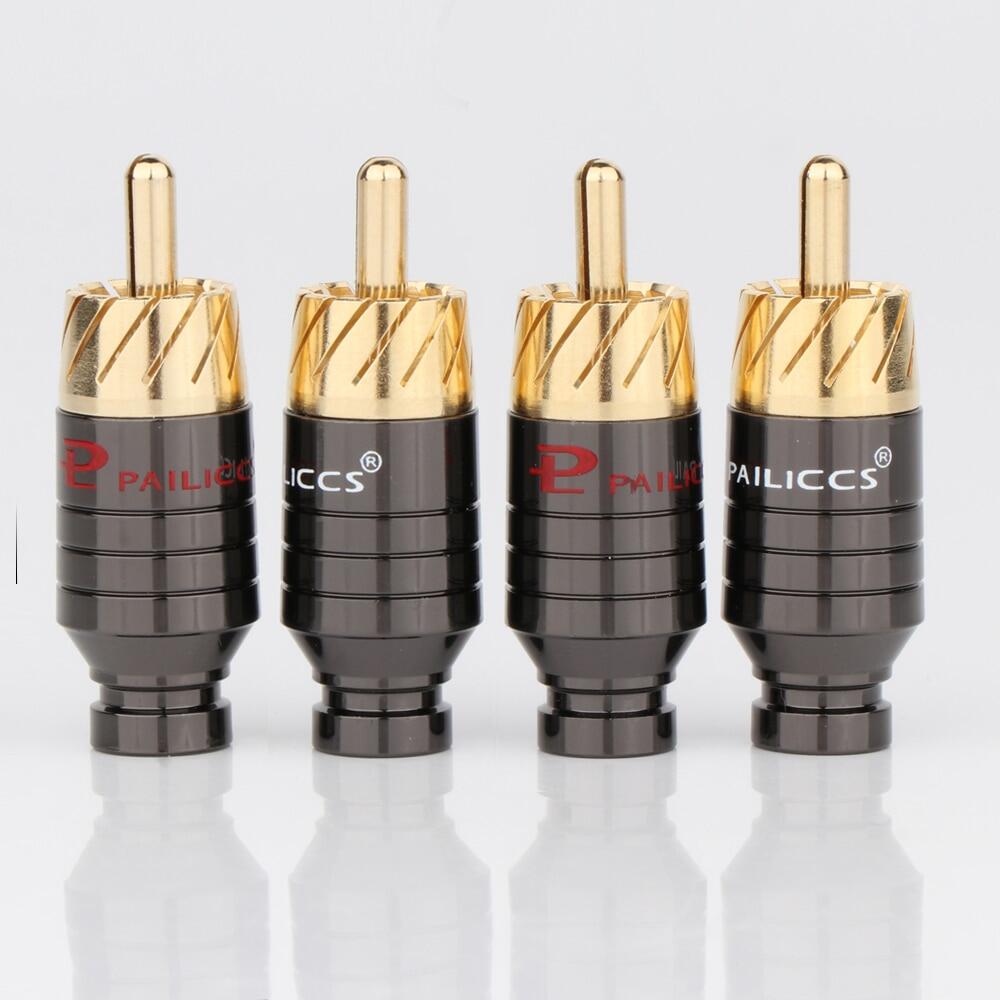 Đầu nối giắc cắm rca hàn chất lượng cao đầu cắm đầu ra/đầu vào âm thanh loa đầu cắm giắc cắm tai nghe mạ vàng