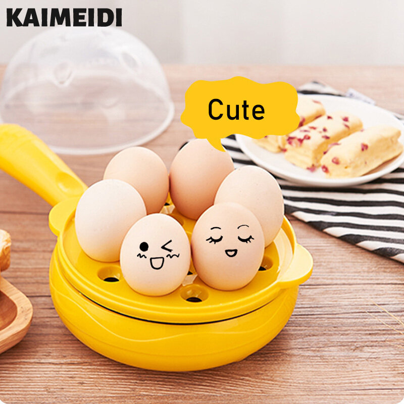 Kaimeidi nồi hấp trứng luộc trứng ốp la tự động ngắt điện bữa sáng nồi chiên trứng điện chảo chiên điện mini hai lớp