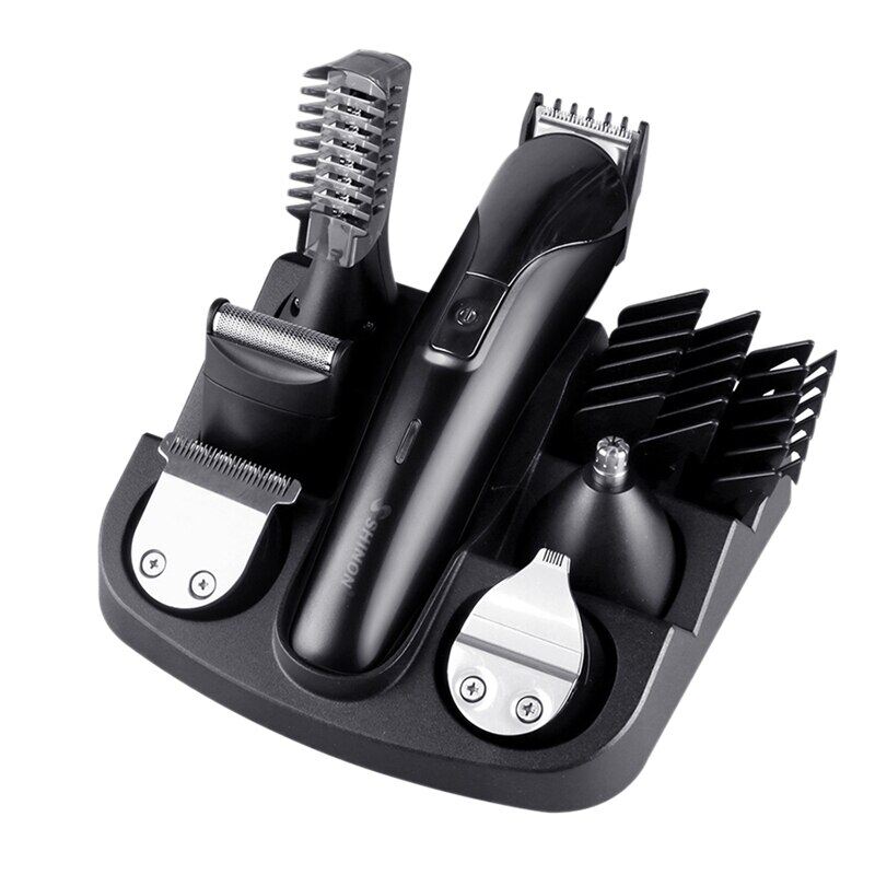 SHINON Professional Hair Trimmer 6 In 1 Hair Clipper Shaver Sets Electric Shaver Beard Trimmer Hair Cutting Machine EU Plug