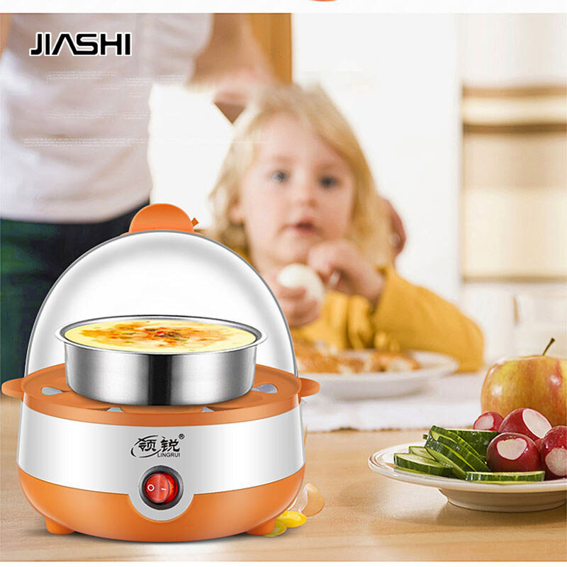 JIASHI Single-layer egg cooker egg steamer mini automatic power-off egg cooker boiled egg steamer pot portable