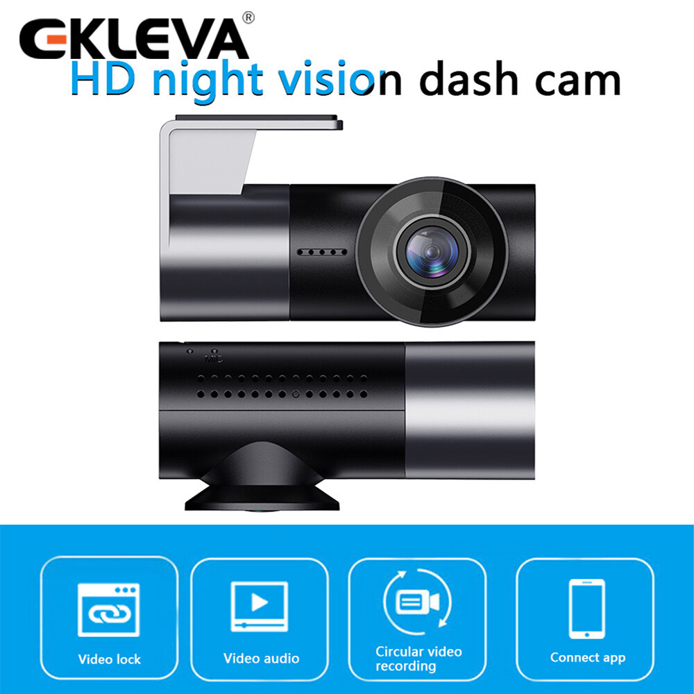 Camera dvr xe hơi ekleva camera hành trình ô tô mini, đầu ghi hình xe hơi wifi thông minh siêu rõ 1080p ghi âm xoay 360 độ bên trong máy ghi âm ẩn bên ngoài