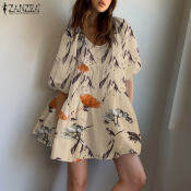 ZANZEA Bohemian Floral Mini Dress