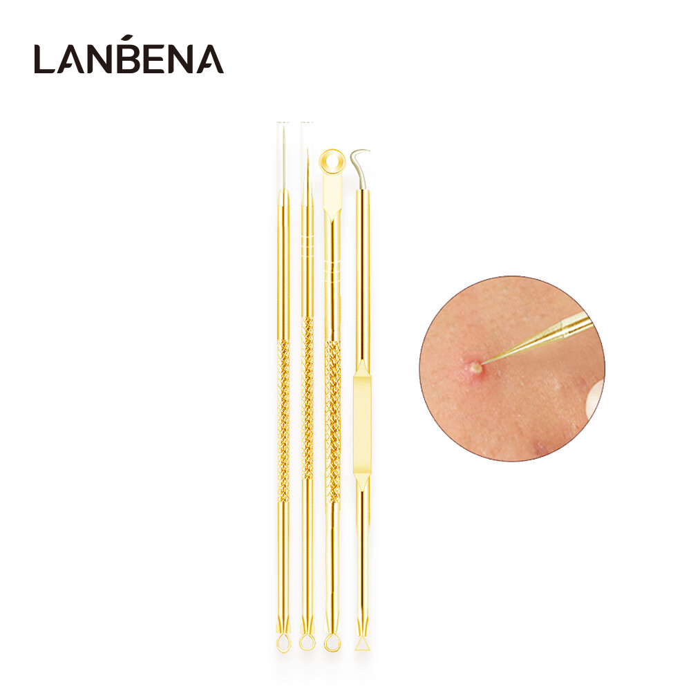 LANBENA 04 Cây nặn mụn màu vàng đồng giúp loại bỏ mụn đầu đen