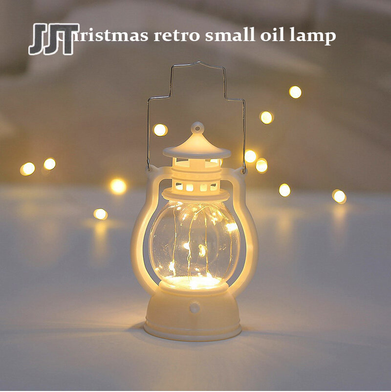 JJT Đèn Dầu Cổ Điển Giáng Sinh, Đèn Nến Điện Tử, Đèn LED Ngựa Pony, Trang Trí Sáng Tạo, Đèn Lồng Quà Tặng