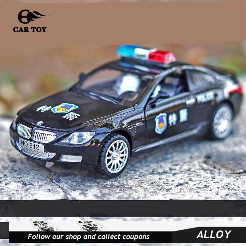 Car Toys 1 32 Police Car Alloy Car Model With Light And Music Pull Back