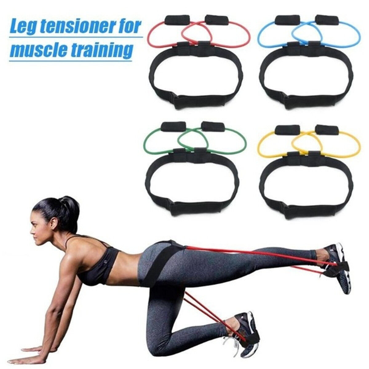 Generic Fitness Booty Resistance J Leg Bands Adjustable Exercise Loo