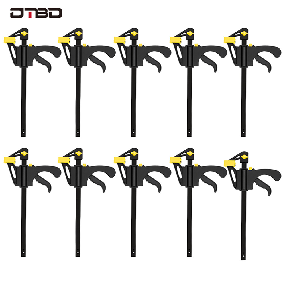 {hot} DTBD 10/8/6/5/4/3/2Pc Yellow 4 Inch F Clamp Woodworking Work Rod Clamp Clamp Kit Woodworking Reverse Clamp Diy Hand Tool