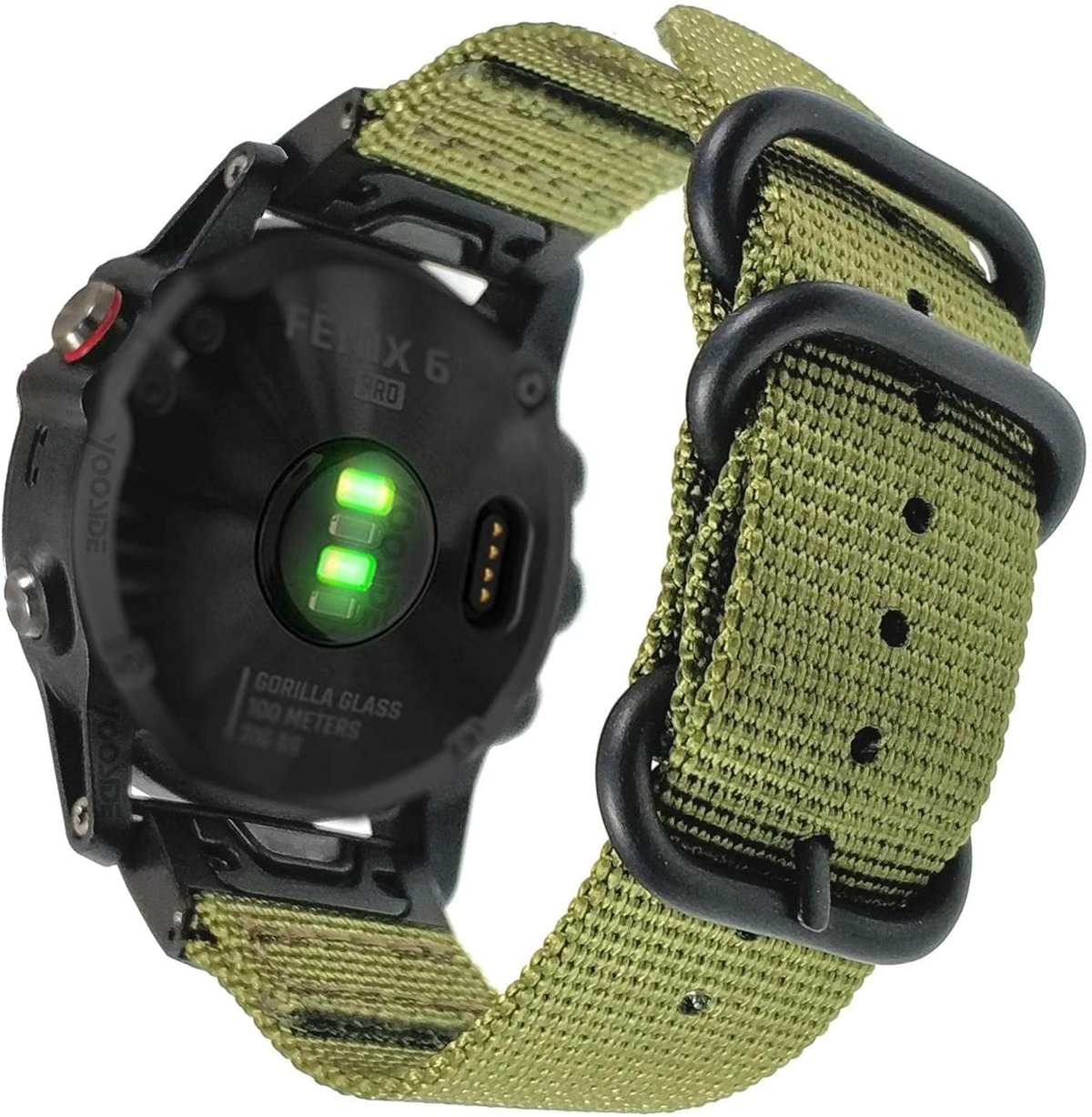 Aulytime dây đeo đồng hồ bằng nylon cho fenix 7/fenix 6/fenix 5, dây đeo cổ tay bằng nylon dệt nhanh khô 22mm vừa vặn tháo nhanh cho garmin fenix 6 pro, fenix 5 plus,approach s60/s62, instinct, forerunner 935/945