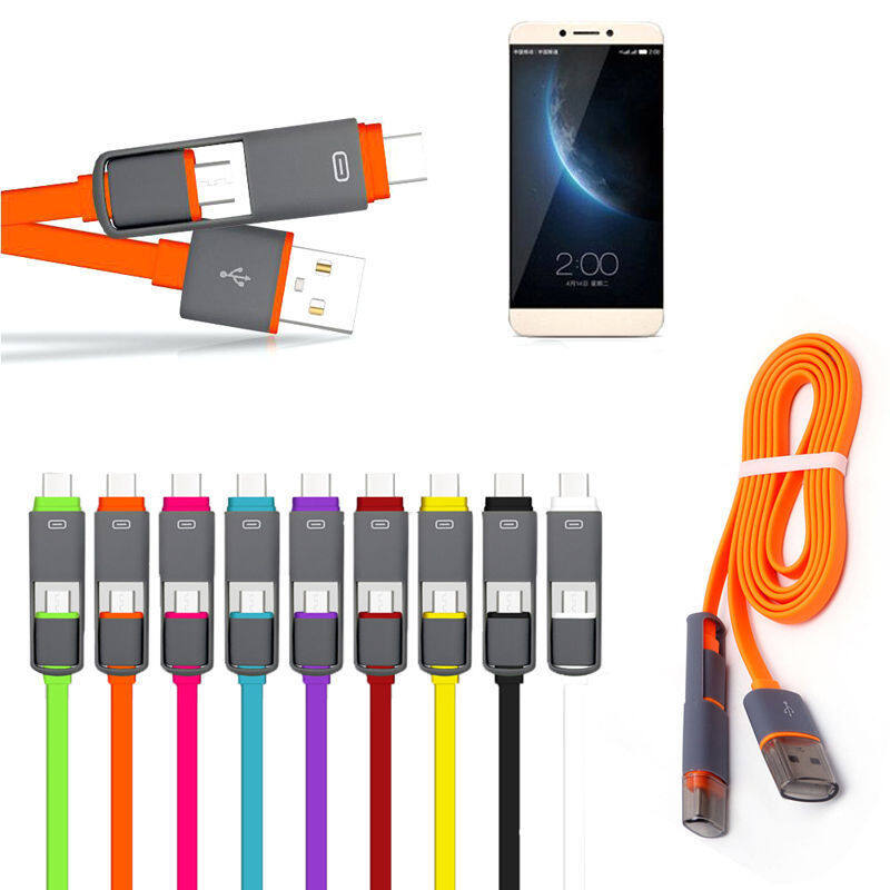 2in1 type-c & micro bộ sạc nhanh cổng usb cáp đồng bộ dữ liệu cho type-c & micro usb điện thoại android