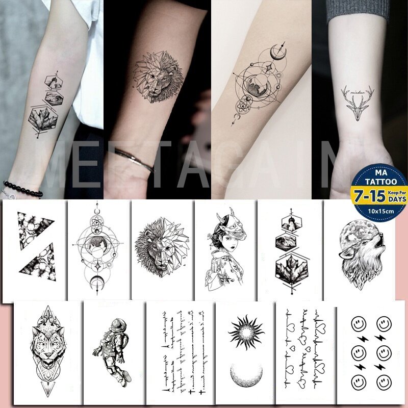 MEET Magic Tattoo】6cm x 10cm Magic Tattoo Waterproof Temporary Tattoo  Sticker Lasts To 15 Days 