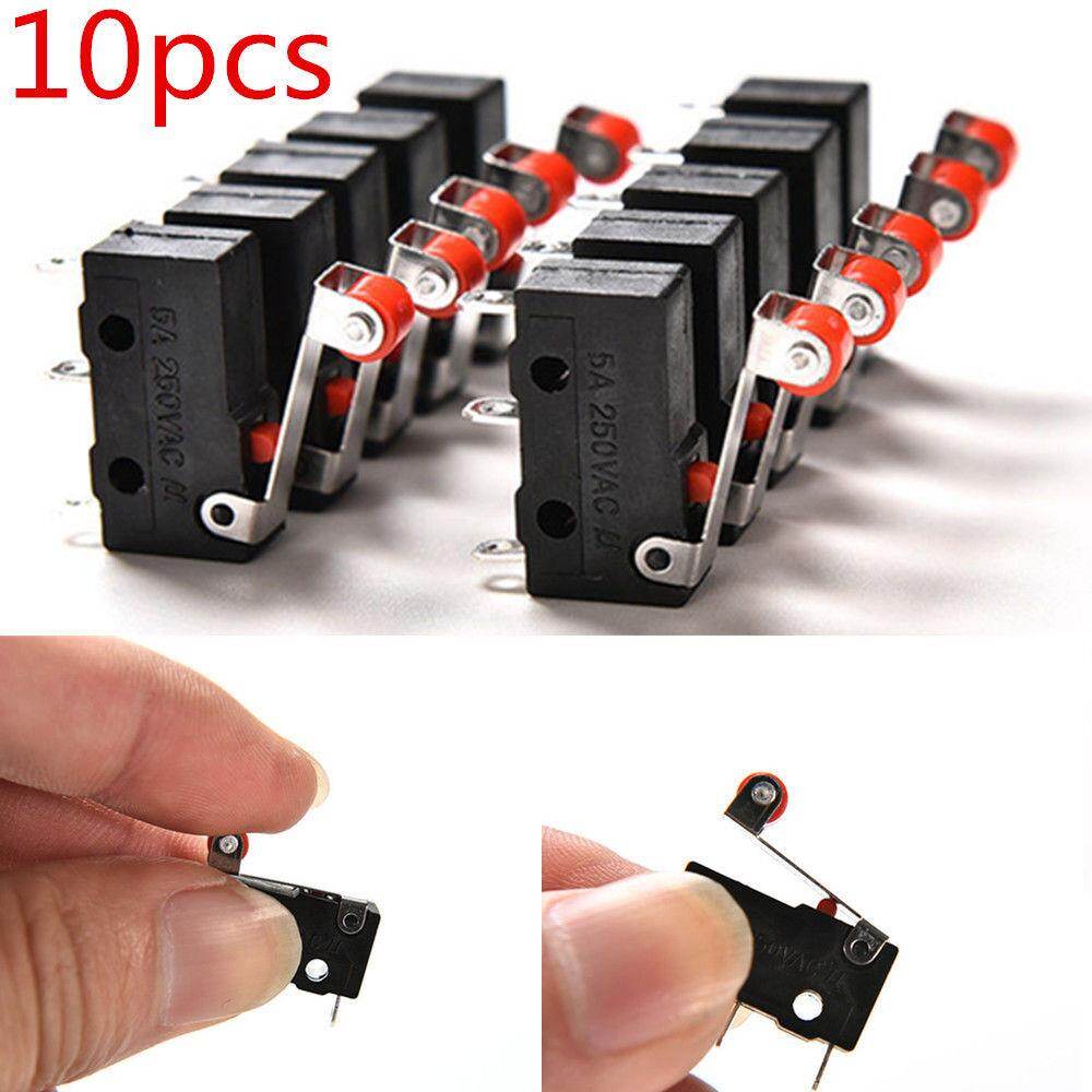 Comforhome 10 Chiếc Micro Con Lăn Cánh Tay Đòn Đóng Mở Hạn Chế Công Tắc Kw12-3 PCB Microswitch