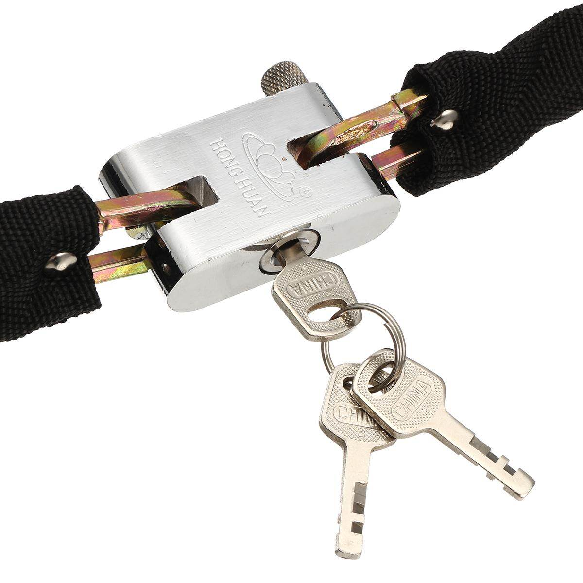 Generic 100cm Metal Heavy Duty Motorcycle Motorbike Bicycle Scooter Lock Chainlock Padlock