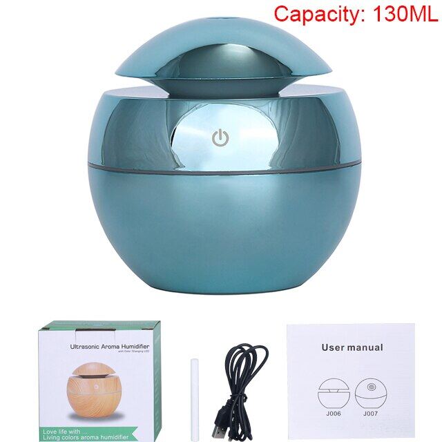 400ml Aroma Essential Diffuser Ultrasonic Air Humidifier With Wood Grain Electric Led Lights Aroma Diffuser For Home
