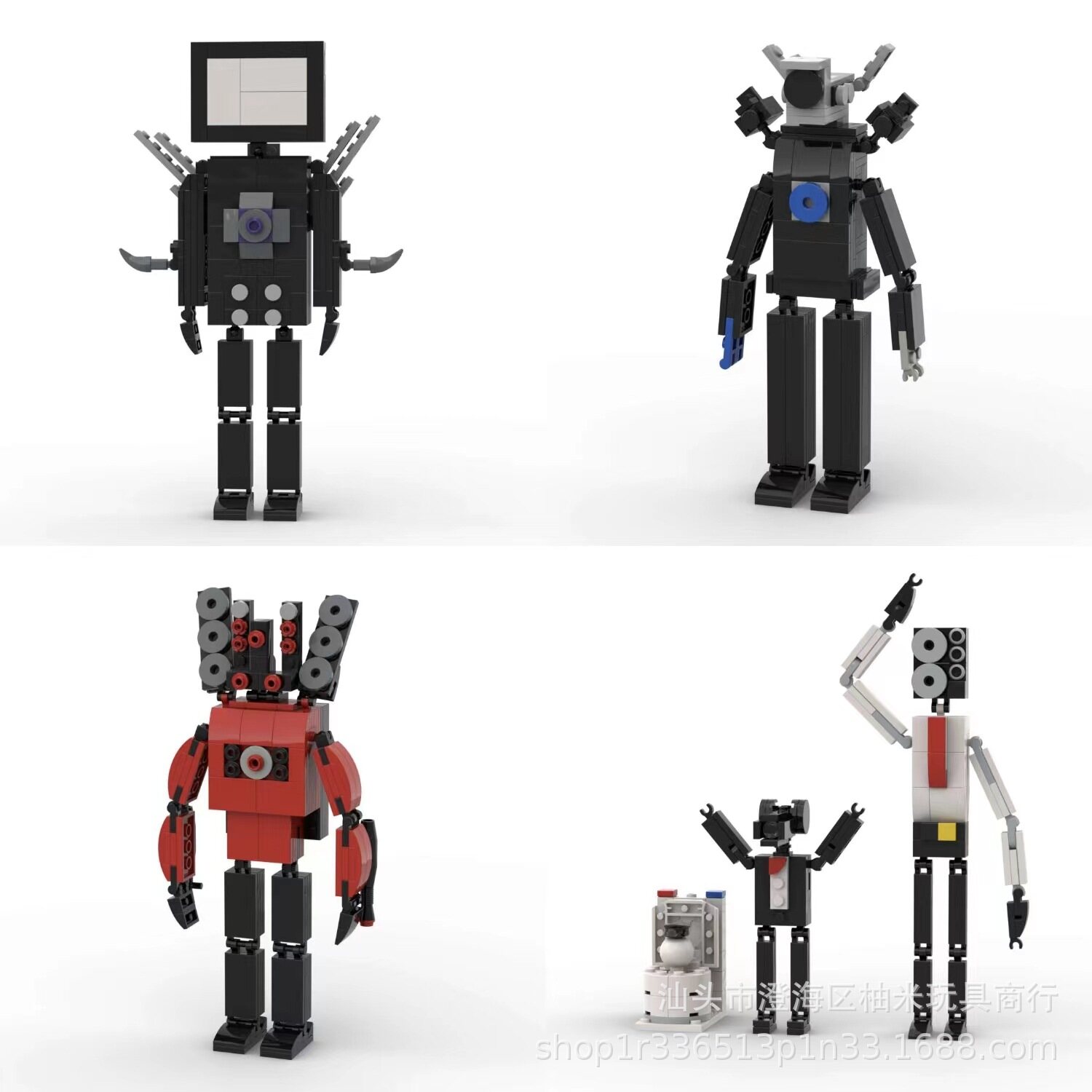 Good quality hot sale Cross-border Moc Building Block Toilet Man Vs Monitor Man Building Block Skibidi Toilet Hot Game Building Block Toy