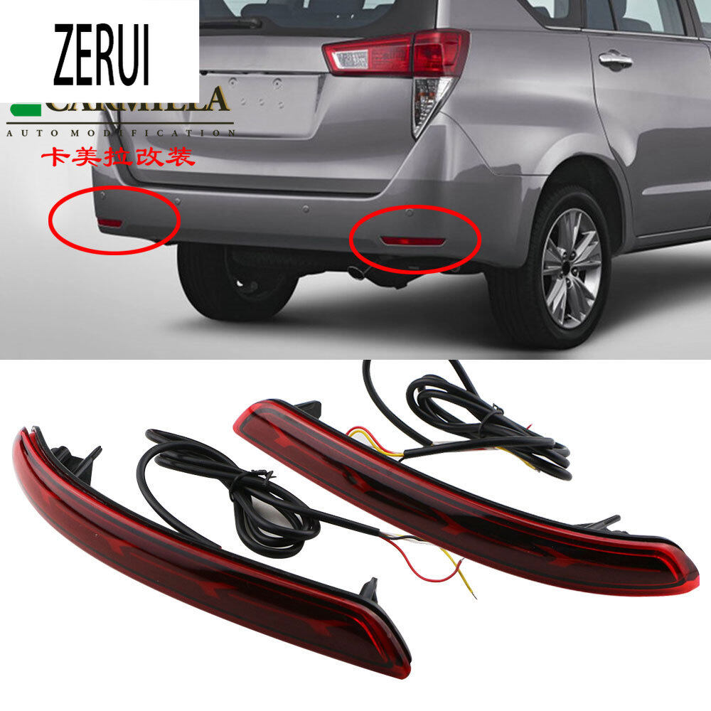 Zr cho 1 cặp đèn hậu led thông dụng cho toyota innova 2015 2016 2017 đèn sương mù phía sau đèn cản xe đèn phanh phản xạ