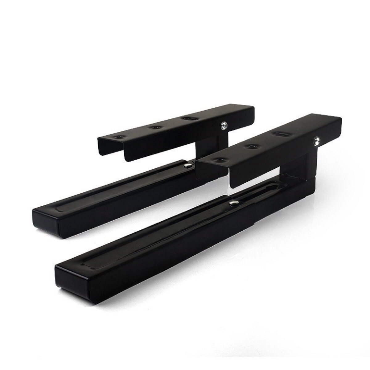 Generic 2Pcs Universal Microwave Holder Brackets Wall Mounting With Extendable 470mm White