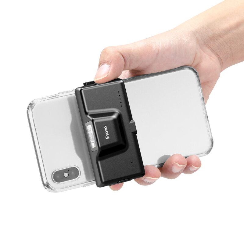 Máy Quét Mã Vạch Bluetooth 2D Eyoyo, Không Dây, Máy Quét Mã Vạch Điện Thoại Kẹp Sau Có Thể Điều Chỉnh Dành Cho Mã 1D CMOS QR PDF417, Hoạt Động Với iPhone, Android, IOS Cho Thư Viện Hàng Tồn Kho