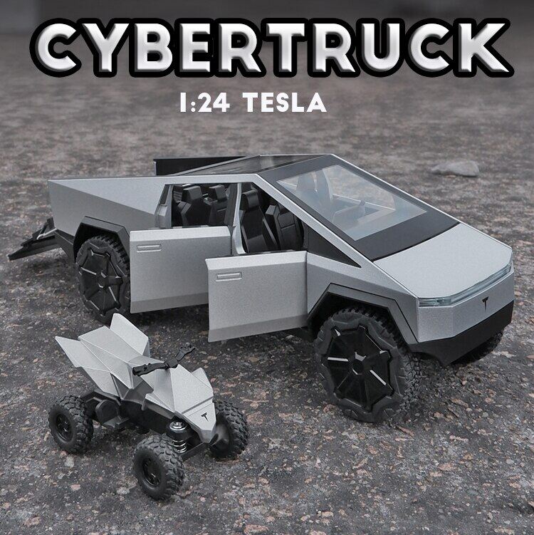 1:24 xe tải tesla cybertruck đồ chơi hợp kim xe hơi mô hình diecasts xe bán tải xe máy trang trí ô tô kid đồ chơi bé trai quà tặng giáng sinh