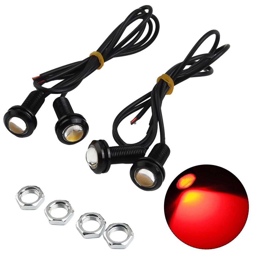 Đèn xe ô tô đèn pha LED 4PCS đèn LED chạy ban ngày xe ô tô đèn