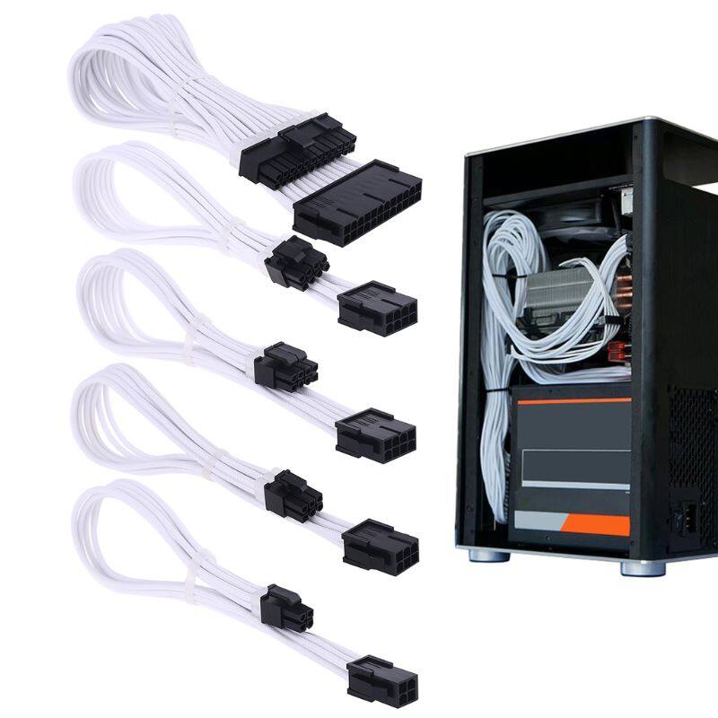 Cáp nguồn mở rộng ống bọc 24 chân a tx/eps/8 chân gpu pci-e/cpu 8pin/6 chân pcie/4 chân cáp cpu với lược 18 awg