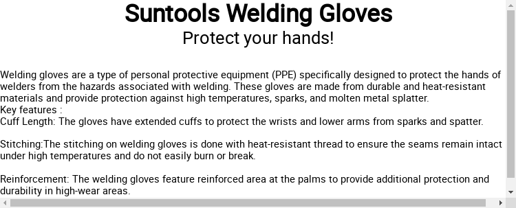 Suntools Welding Gloves 14 inches (Bundle 10 pairs) | Lum Choon