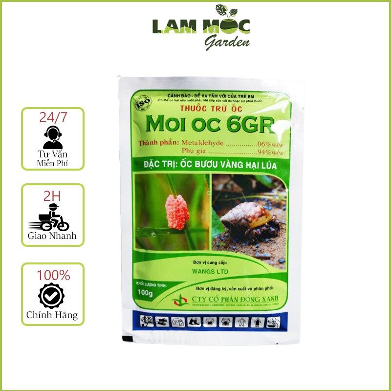 Bả trừ ốc moi oc 6gr – bả diệt ốc sên cho cây trồng gói 100g