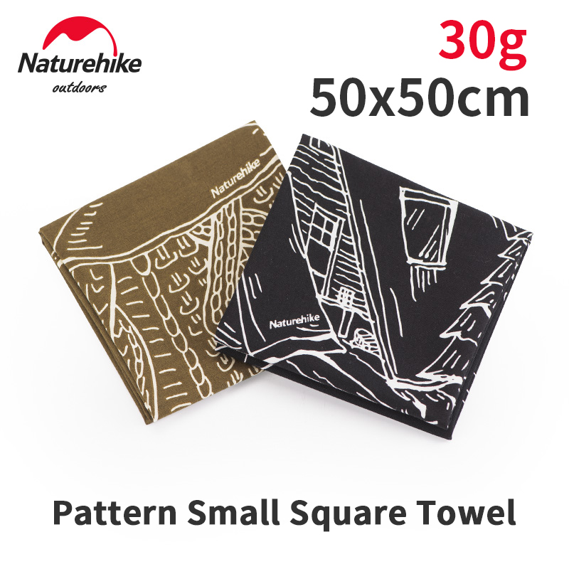 Khăn trải bàn ngoài trời naturehike hình thời trang khăn tay 99% cotton đa năng khăn quàng cổ băng đô phụ kiện khăn khăn trải bàn dã ngoại ngoài trời